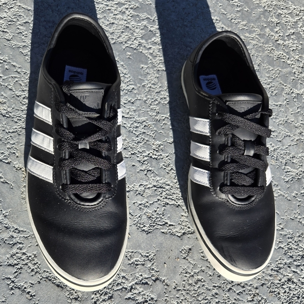 Adidas David Beckham Sz 7.5 Leather Black Sneakers Lace Up Men
